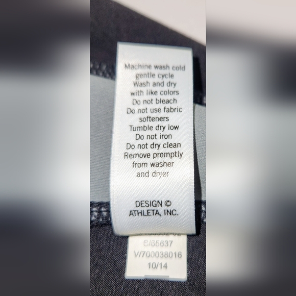 Athleta Athletic Women’s Leggings Black And Grey Size Large Zip Pocket Stretch - Picture 6 of 9